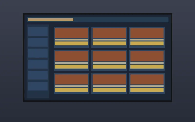 A fantasy sports lobby interface in a side view, soft indoor lighting, calm editorial mood.